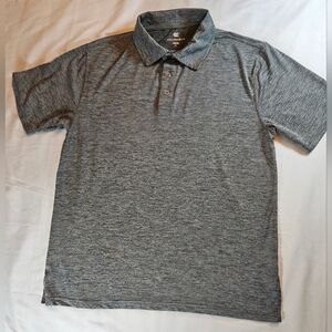 Colosseum Mens Gray Short Sleeve 3 Button Polo Shirt Size Medium